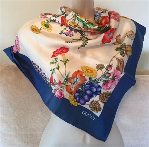 gucci mini flora scarf|gucci floral scarf vintage.